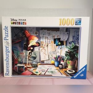 Ravensburger Disney / Pixar The Artists Desk 1000 pieces Puzzle #194322 COMPLETE
